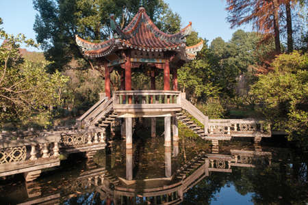 Autumn scenery in Wuhan Botanical Garden, Hubeiのeditorial素材