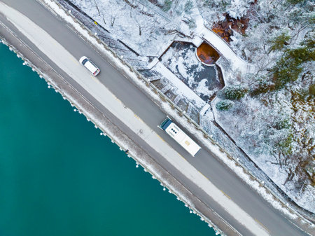 Winter snow scene in Lushan 5A Scenic Area, Jiujiang City, Jiangxi Provinceの写真素材