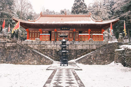 Winter snow scene in Lushan 5A Scenic Area, Jiujiang City, Jiangxi Provinceのeditorial素材
