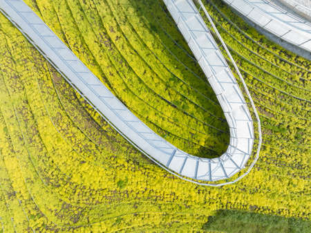 Landscape of Qintai Art Museum in Yuehu Scenic Area, Wuhan, Hubeiのeditorial素材