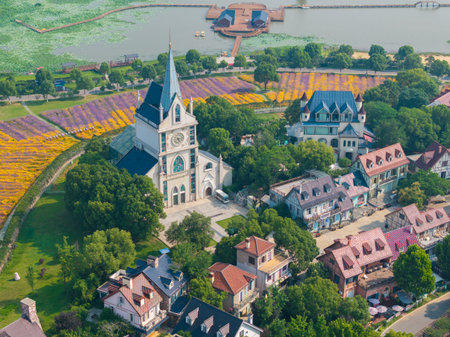 Wuhan Hua Bo Hui Scenic Spot Spring Sceneryの写真素材