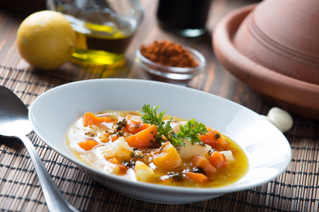 Moroccan pumpkin soupの写真素材