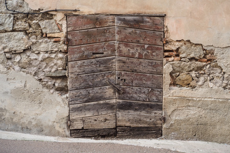 Old ruin wood door texture patternの写真素材