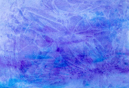 Ice cold snow blue violet frosty winter Christmas watercolor paint background textureの写真素材