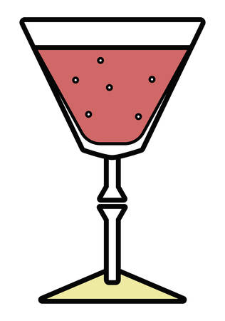 Colorful vector red and yellow stylized alcohol cocktail . For card, poster, invitation, banner or restaurant menu for beach party event, website or blog drink receipe.のイラスト素材