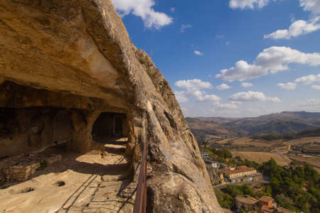 Sperlinga, Sicily Italy - 09 25 2026: a castle on a rock in one of the most beautiful Italian borgo village.のeditorial素材