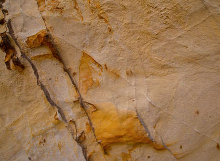 Yellow orange warm sandstone limestone abstract background texture.
