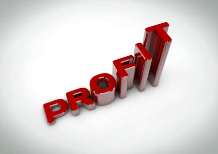 Profit title increase like financial growth graphの写真素材