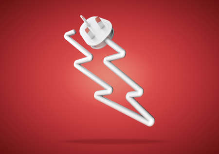 Electricity cable and plug makes electrical iconの写真素材