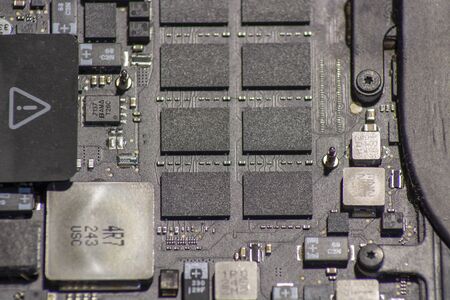 A circuit board with the electronic components.の写真素材