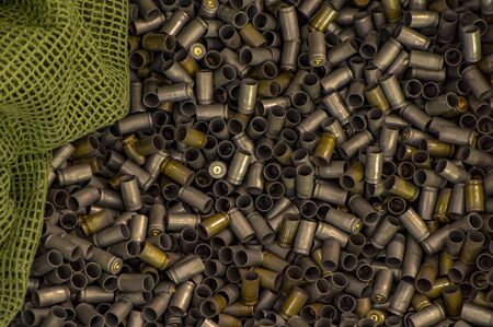 Sleeves in a wooden box. military backgroundの写真素材