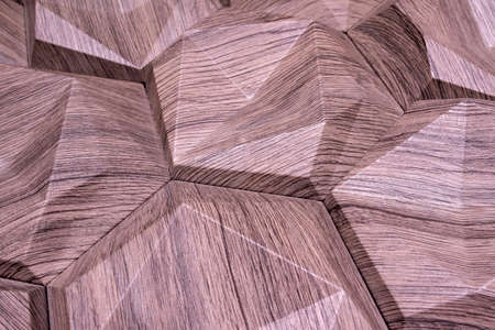 abstract home decorative wooden wall and floor design background, 3D shape wooden background.