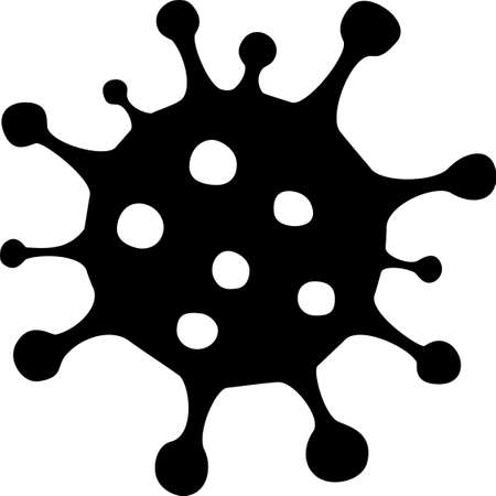 Coronavirus cell icon, 2019-nCoV, Covid-2019. Concepts for preventing infection and stopping coronavirus. Isolated Vector Iconのイラスト素材