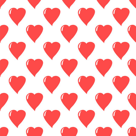 Abstract background with red hearts. Seamless background for Valentines Dayのイラスト素材