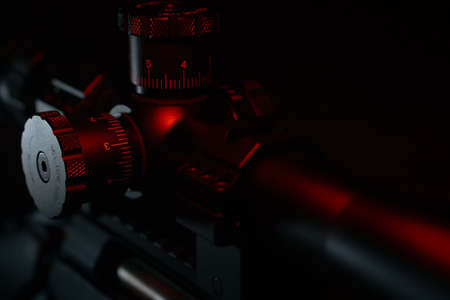 Close-up Rifle Scopeの写真素材
