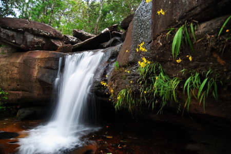 Water Fall in Ubon Ratchathaniの写真素材
