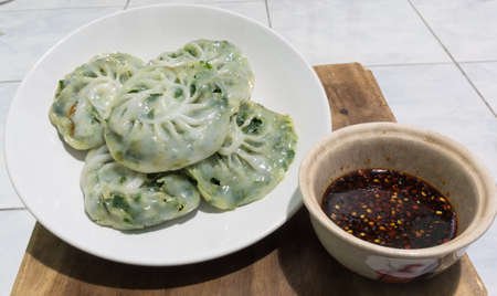 Thailand dessert name "Kuicheai"の写真素材