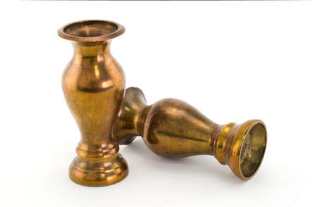 vase with decoration isolated on white backgroundの写真素材