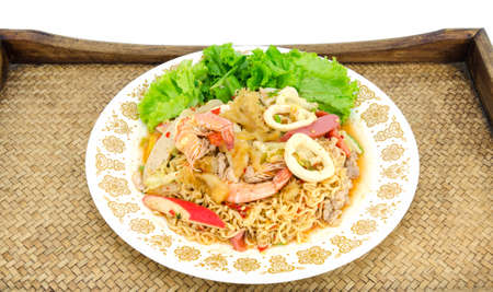 Fried Thai Mama Instant Noodles Fried Thai Mama Tom yumの写真素材