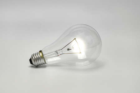 Light bulb on white background