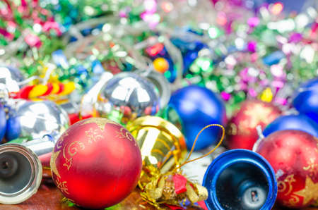 Christmas decoration on abstract backgroundの写真素材