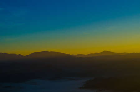 Colorful Sunrise over the mountain hills,Sunrise in mountains,Sunrise landscapeの写真素材