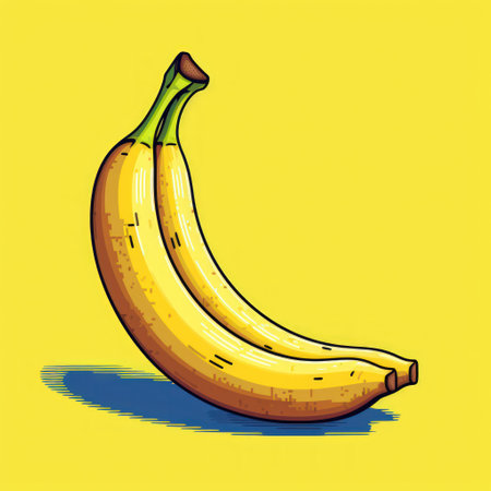A colorful banana illustrationの素材