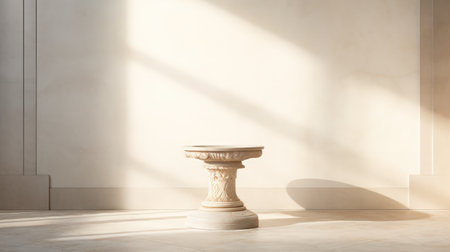 Immaculate pedestal in radiant light exudes eleganceの素材