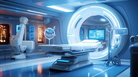 3D CG rendering of a medical spaceの素材