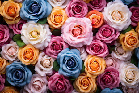 Various types of roses backgroundの素材