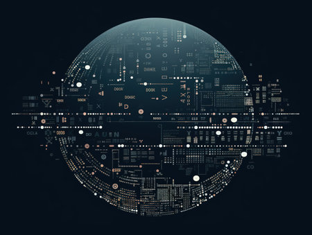 Abstract shapes in text, ASCII art style.の素材