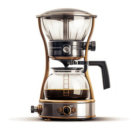 Coffee maker on a white backgroundの素材