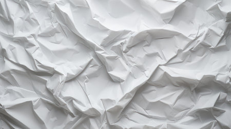 Recycled crumpled white paper texture or paper backgroundの素材