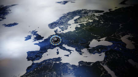 GDPR Europe DSGVO Privacy Policy Map Lock EUの写真素材