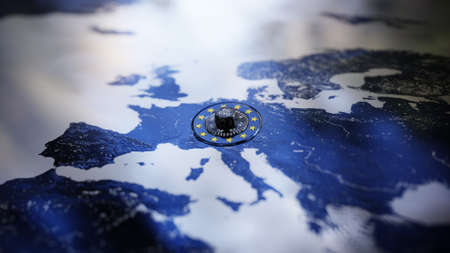 GDPR Europe DSGVO Privacy Policy Map Lock EU