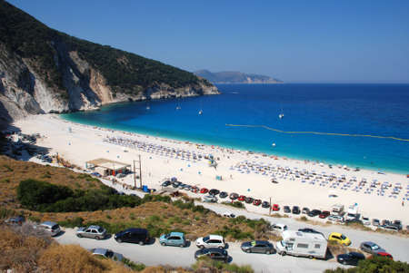 Mytros beach from near the bottomの写真素材
