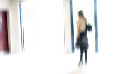 Stressed business woman waiting for an appointment.の写真素材