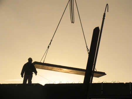 Constructing apartments at overtime.の写真素材