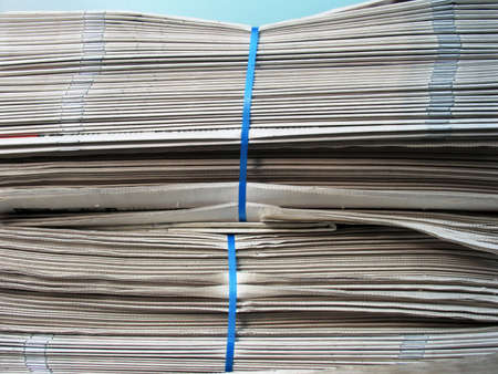Bundles of newspapers.の写真素材