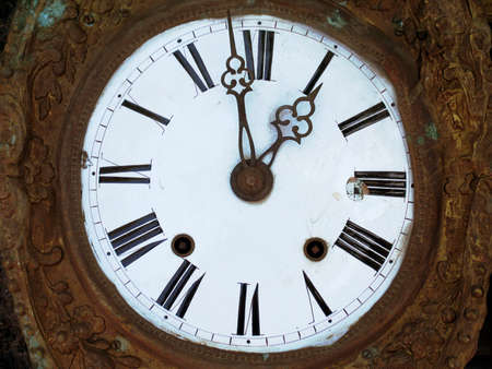 Antique clock found on a French market place.の写真素材