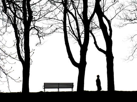 Alone - Very black and white but still in color.の写真素材