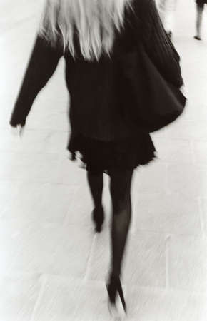 Hurry on high heels - analog capture.