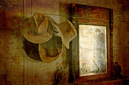 Artistic work of my own in retro style - Postcard from Italy.の写真素材