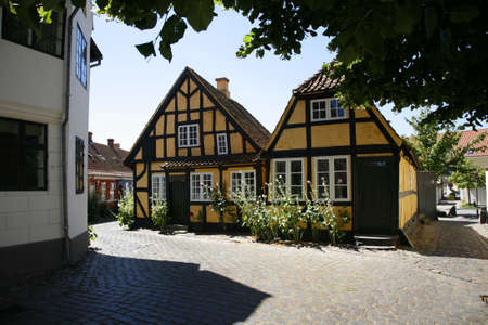 Old city of Faaborg, Denmark.