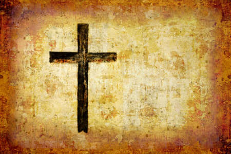 Glowing black cross.の写真素材