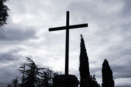 Italian cemetary at dawn.の写真素材