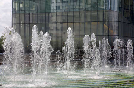Futuristic corporate office buildings - La Defense, Paris.の写真素材