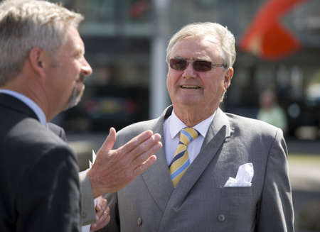 H R H Prince Henrik of Denmark - married to the Margrethe the 2nd - Queen of Denmark. Here visiting Vesterhavnen in Nyborg on June the 2nd 2009.のeditorial素材