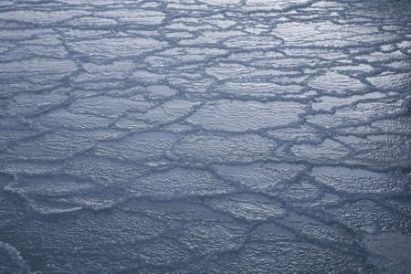 Frozen surface of the harbour of Nyborg, Denmark.の写真素材