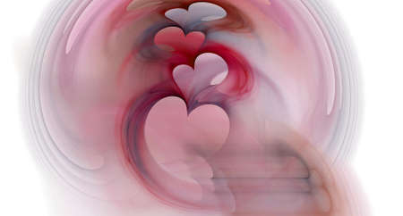 Digital generated graphic Valentine fractal.の写真素材